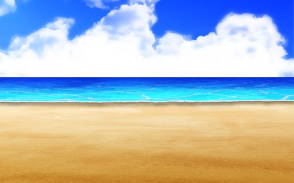 Пляж рисованный