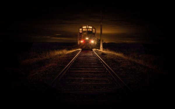 Железная дорога ночью