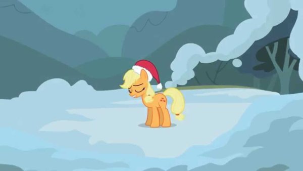 Эпплджек пони зима