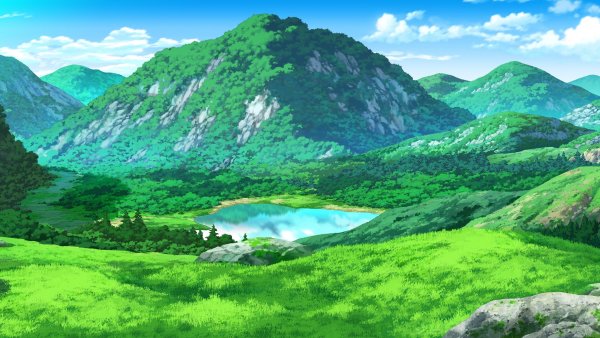 Фон природа аниме пейзаж