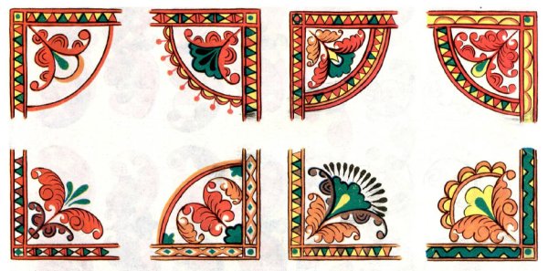 Борецкая роспись элементы росписи