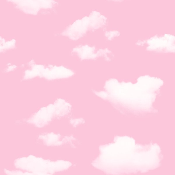 Милый розовый фон с облачками