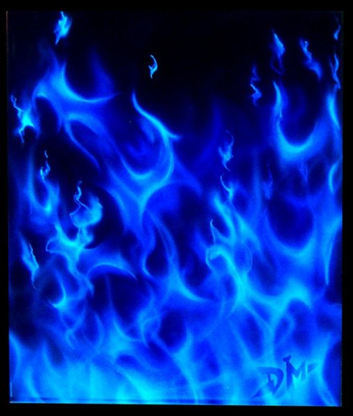 Синее пламя огня
