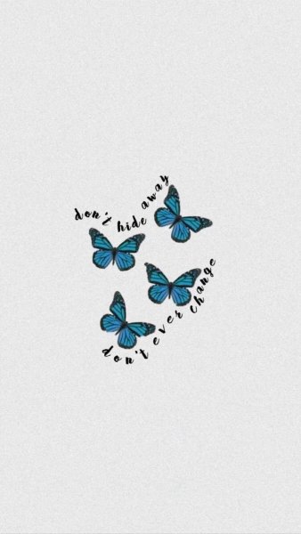 Голубые бабочки Эстетика