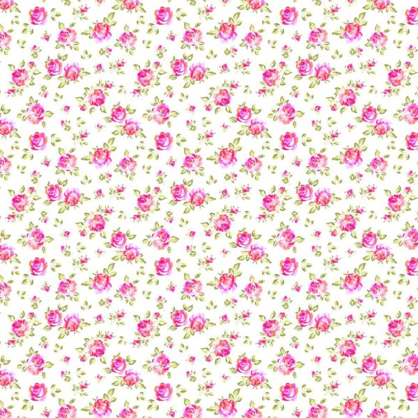 Бумага для скрапбукинга розовая с цветами