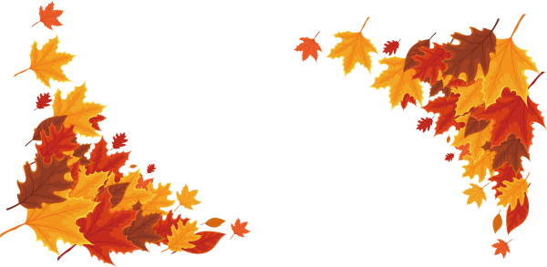 Осенние листочки на прозрачном фоне