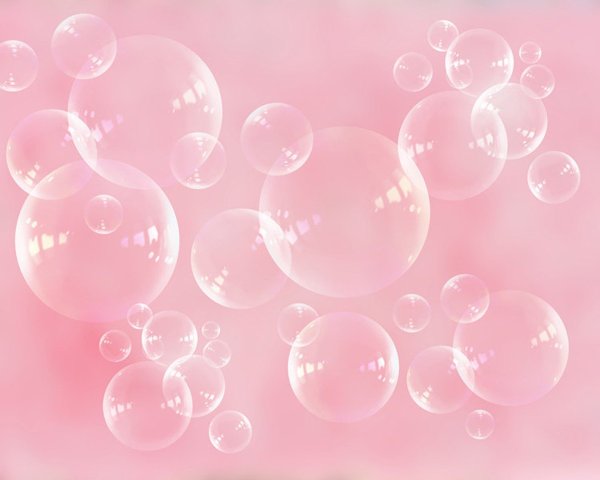 Нежно розовые пузыри