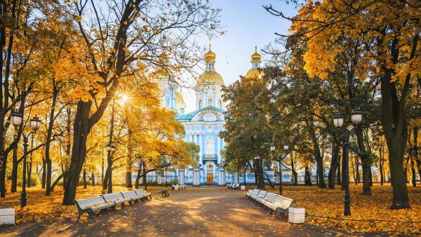 Никольский собор Санкт-Петербург осенью