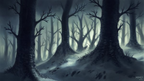 Фон страшный сказочный лес
