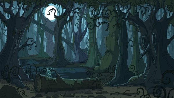 Страшный лес из мультика