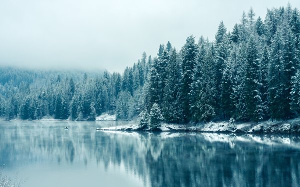 Зима озеро
