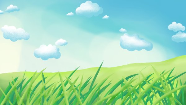 Фон трава и небо для детей