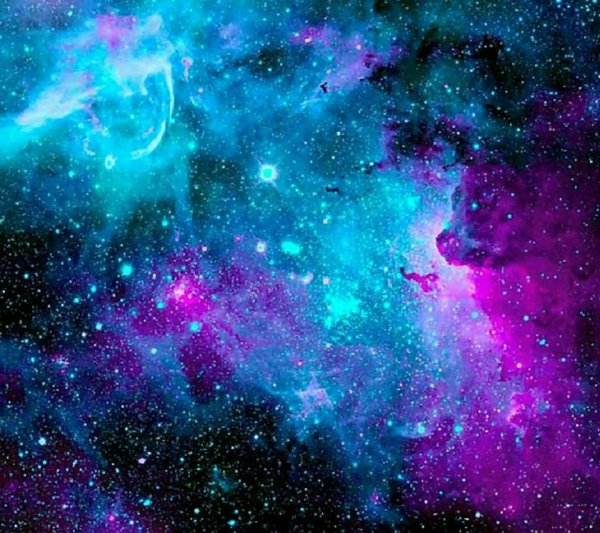 Космос голубой фиолетовый