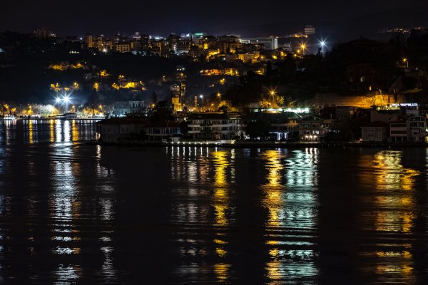 Босфор ночью Стамбул ночью