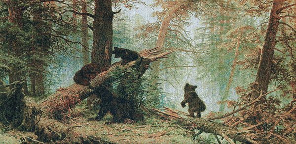 Шишкина «утро в Сосновом лесу» (1889)