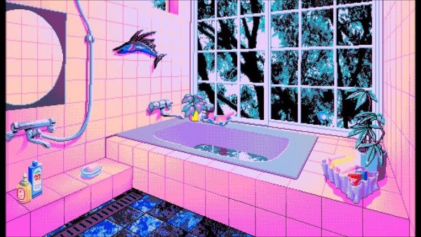 Ванная комната в стиле аниме