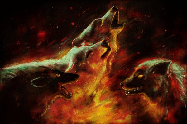 Фенрир Огненный волк демон