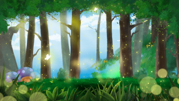 Сказочный лес мультяшный