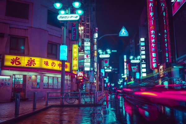 Улицы Токио ночью