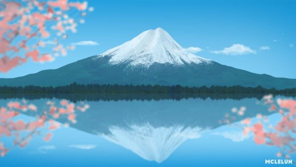 Гора Фудзияма в Японии вектор