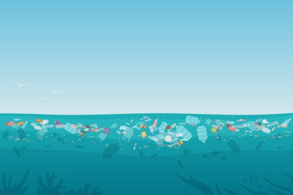 Фон мусор в океане