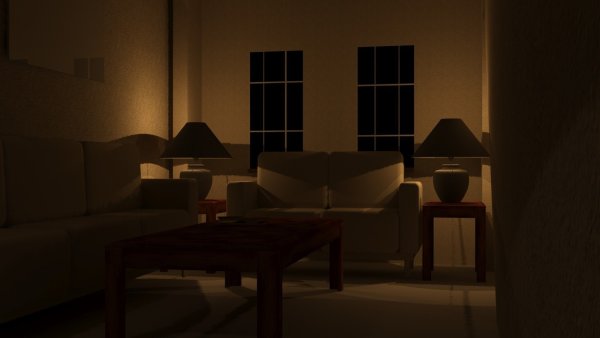 Гостиная в темноте