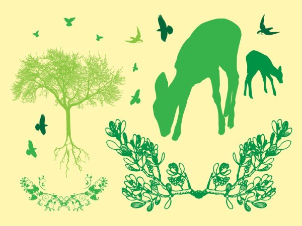 Логотипы с животными и растениями