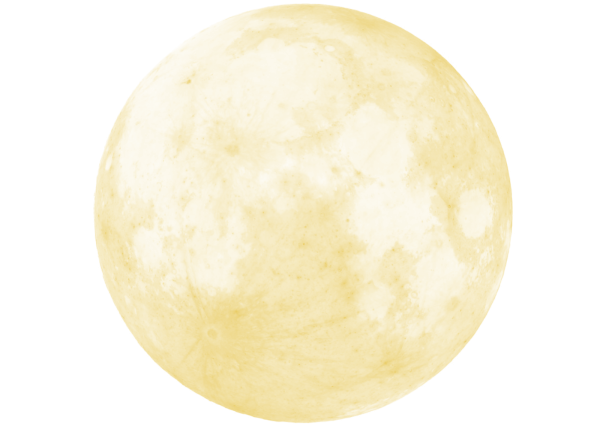 Желтая Луна на прозрачном фоне