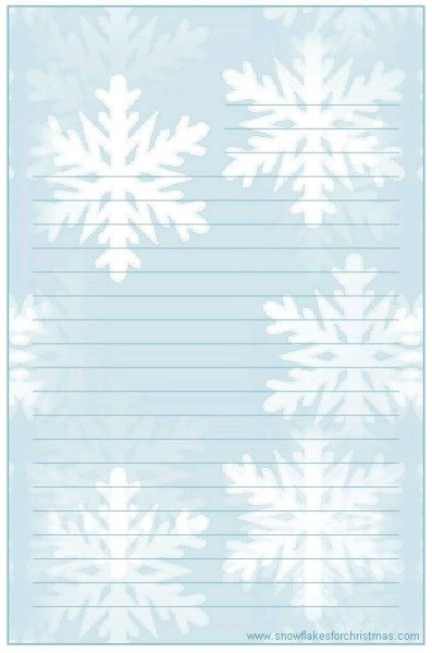 Бумага для письма зимняя