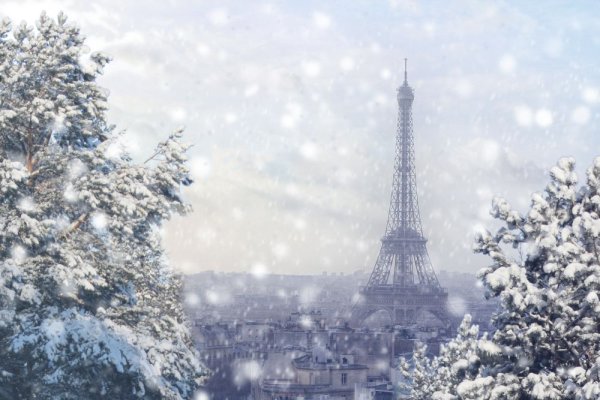 Фон Париж зима