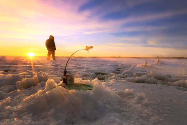 Зимняя рыбалка пейзаж