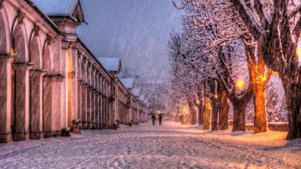 Каунас зима улица
