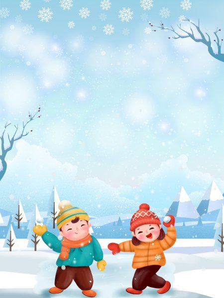 Фон зимние забавы для детей в детском саду