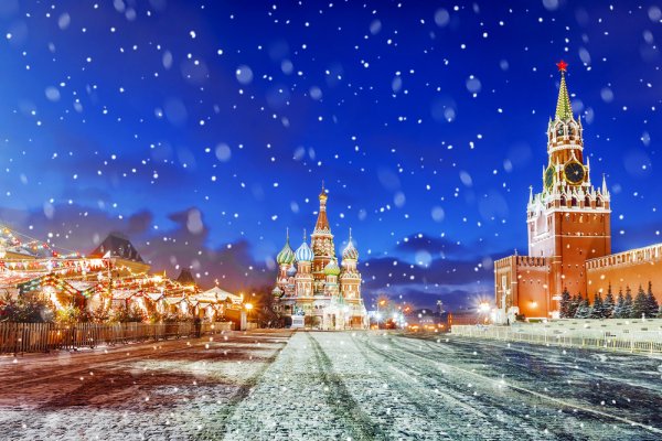 Красная площадь Москва зима