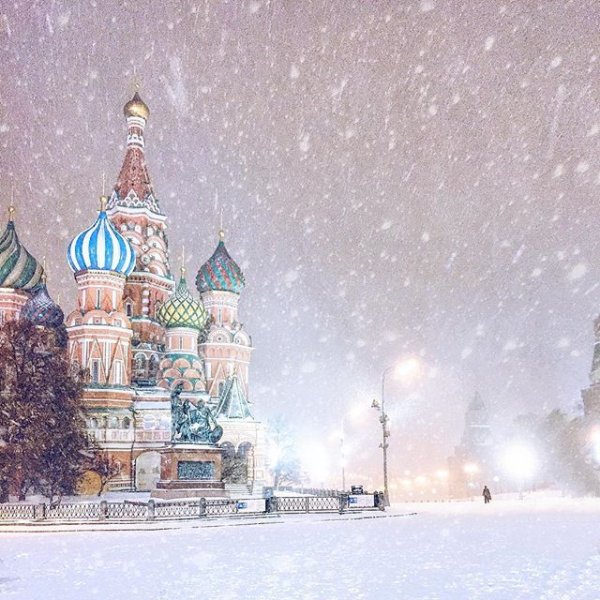 Зимняя Москва фон