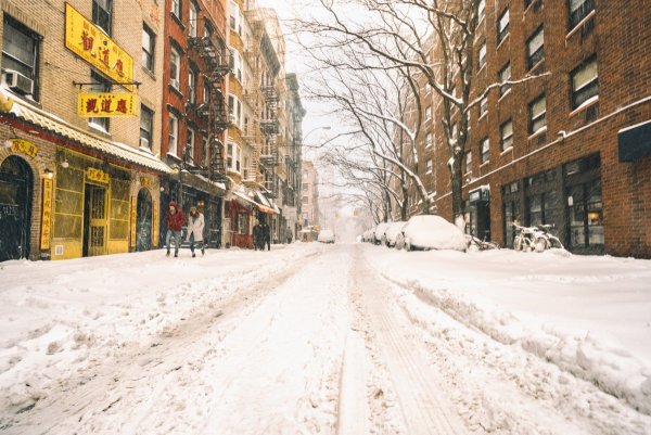Нью Йорк улицы снежные Нью-Йорк