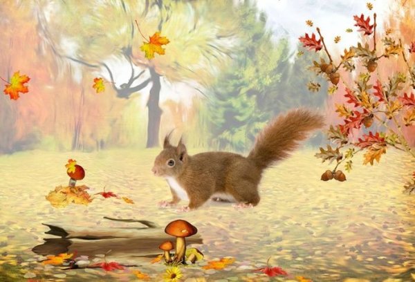 Осенний лес для детей в детском саду