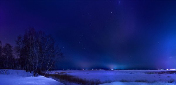 Звездное небо зимой