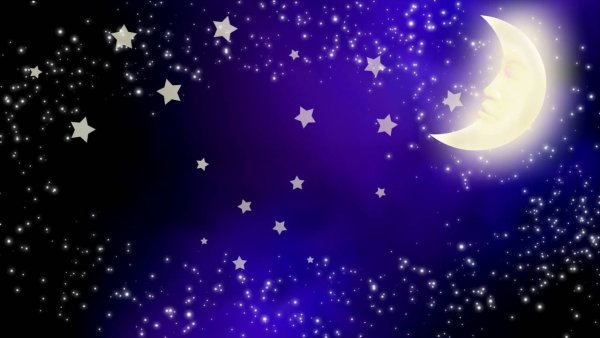 Сказочное ночное небо со звездами