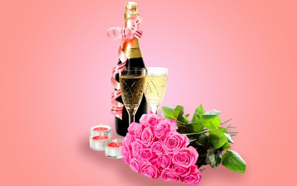 Шампанское и розы