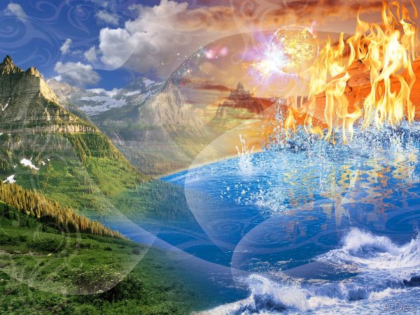 Четыре стихии природы огонь вода земля воздух