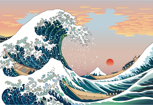 Кацусика Хокусая "большая волна в Канагаве