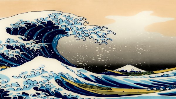 Кацусика Хокусай большая волна в Канагаве оригинал