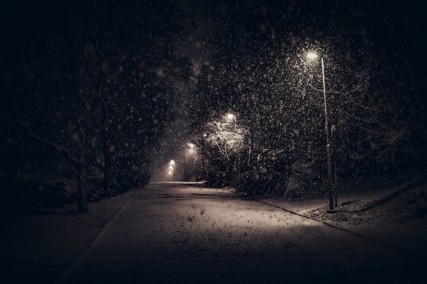 Ночной снегопад