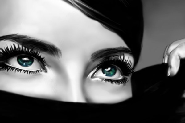 Картина глаза девушки