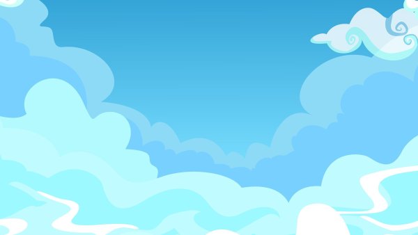 Голубой фон с облаками мультяшный