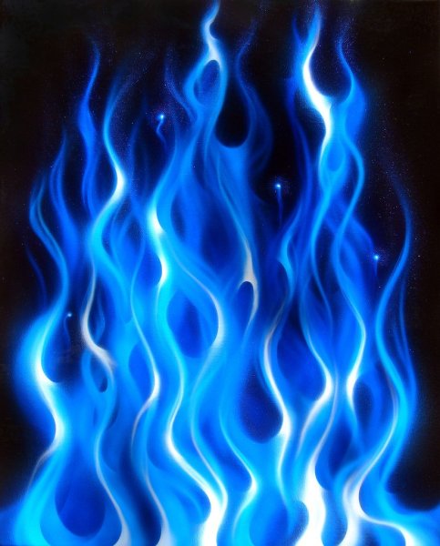 Синее пламя фото