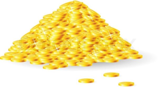 Куча золотых монет