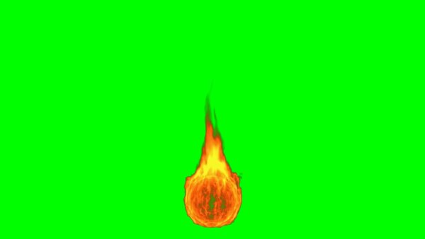 Огненный шар хромакей