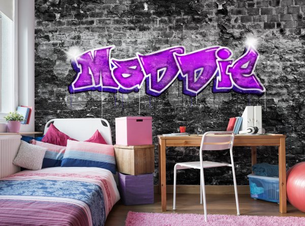 Граффити в комнате подростка